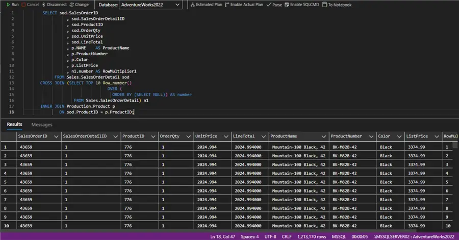 larger dataset query