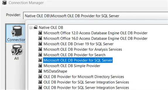 ole db providers