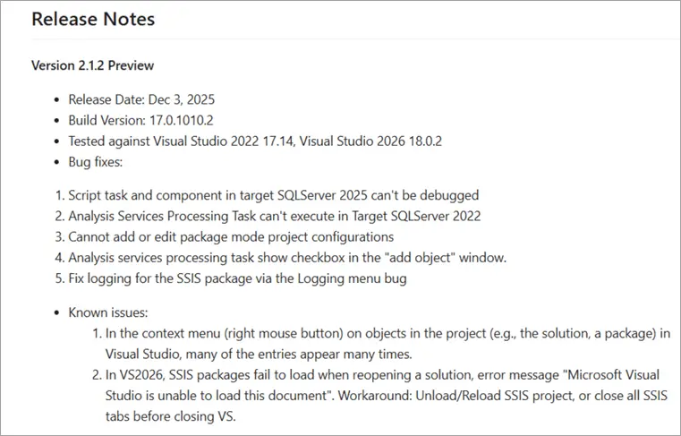 extension release notes