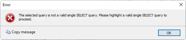 query hint tool error