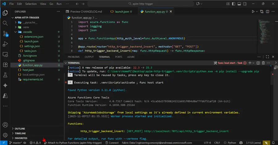 Http Trigger Azure Functions App