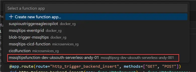 Deploy Azure HTTP Function