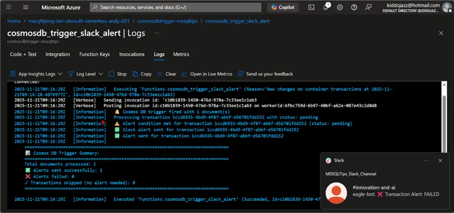 Cosmos Trigger Log