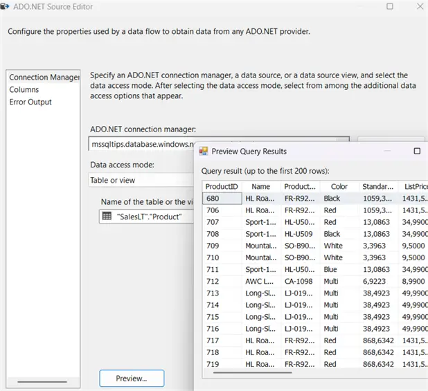 data successfully retrieved using Microsoft Entra ID