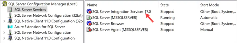 disable the ssis service