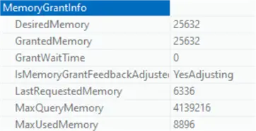 memory grant info