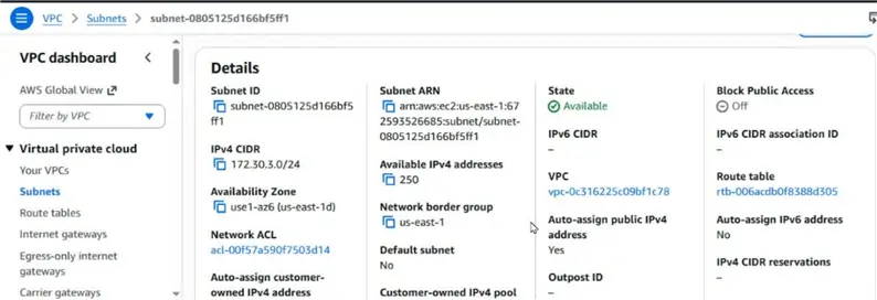 Auto-assign public IPv4 address>Yes