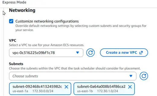 Networking>VPC>Subnets