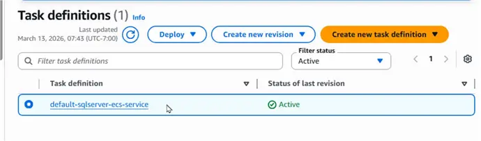 Task definitions