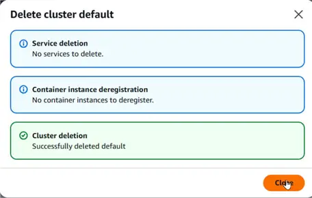 Cluster deleted