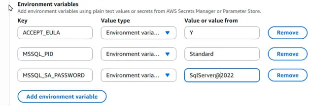 Three environment variables