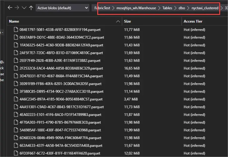 clustered table has more and smaller files