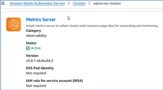 Metrics Server running