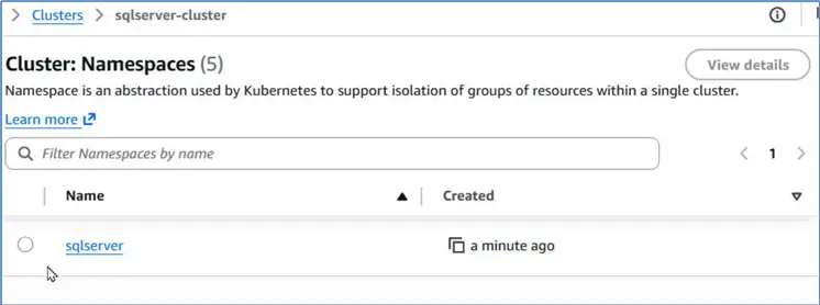 New namespace