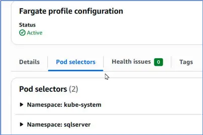 Pod selectors