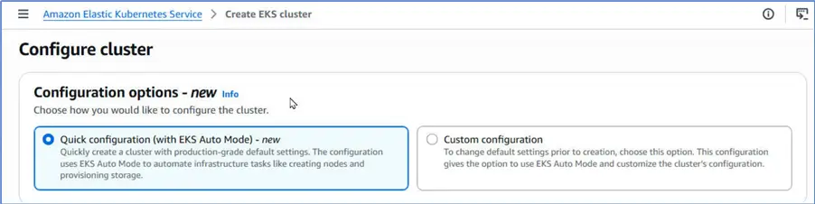 Configure cluster