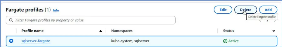 Delete Fargate profile