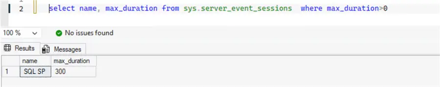 query results