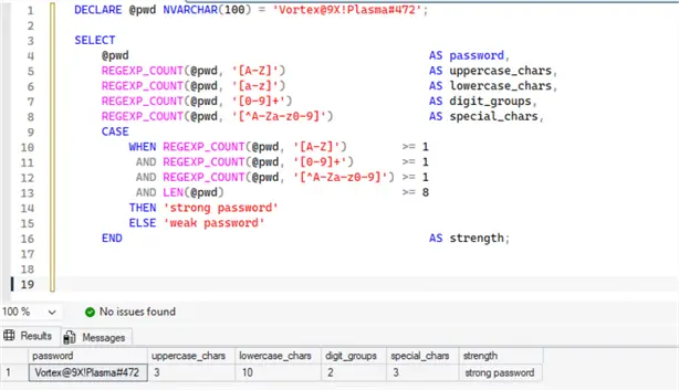 query results