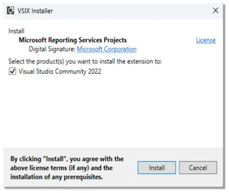 VSIX Installer - Install