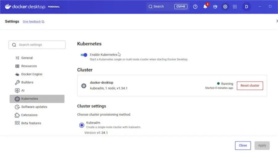 Enable Kubernetes