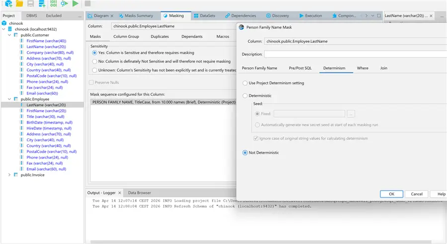 DataVeil column level masking
