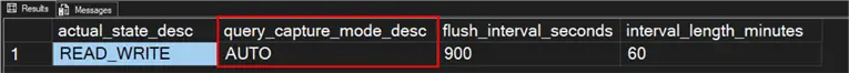 Query Store Settings