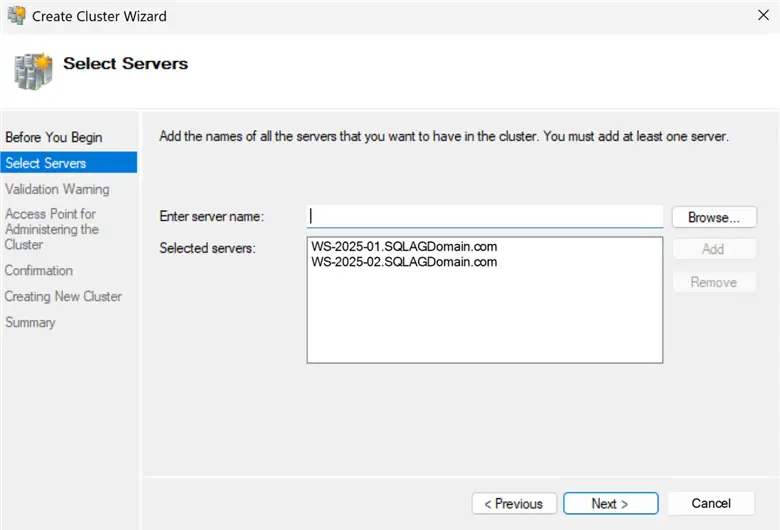 Select Servers