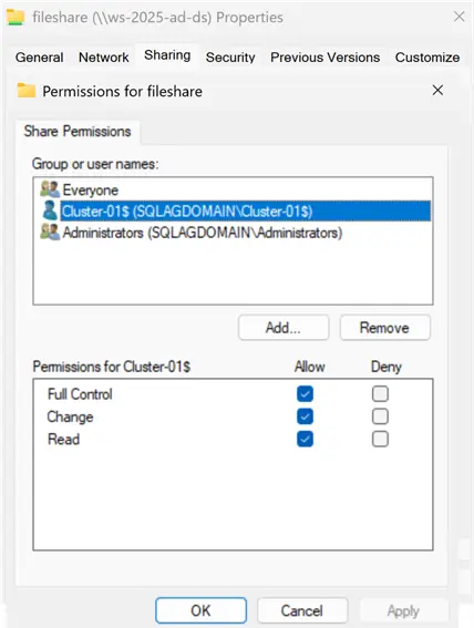 Sharing Permissions