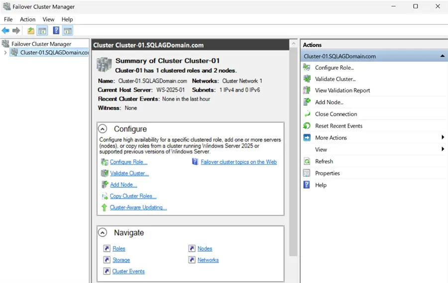 Cluster Configuration