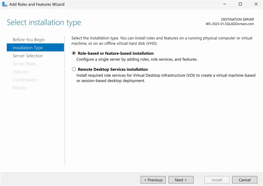 Installation Type