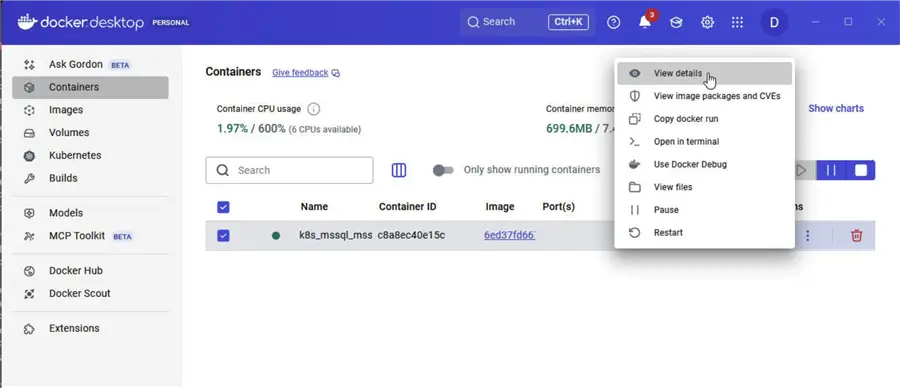 Select View details