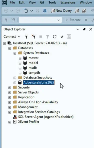 Databases>AdventureWorks2025