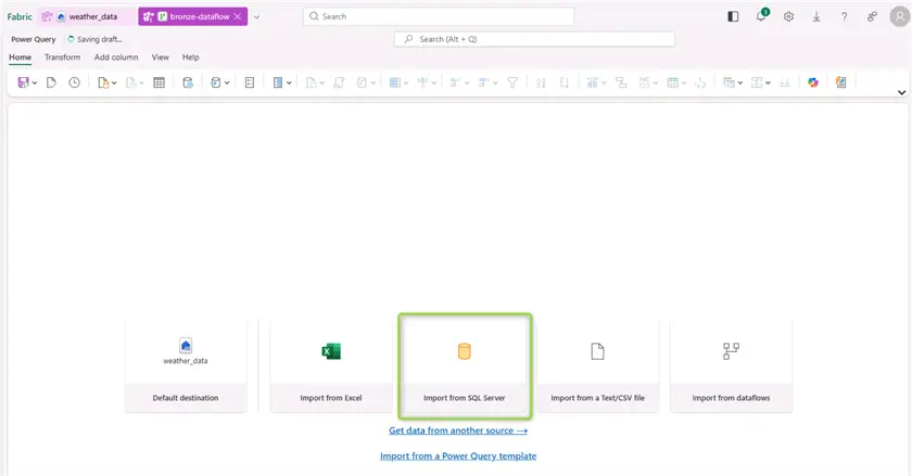start workflow data import