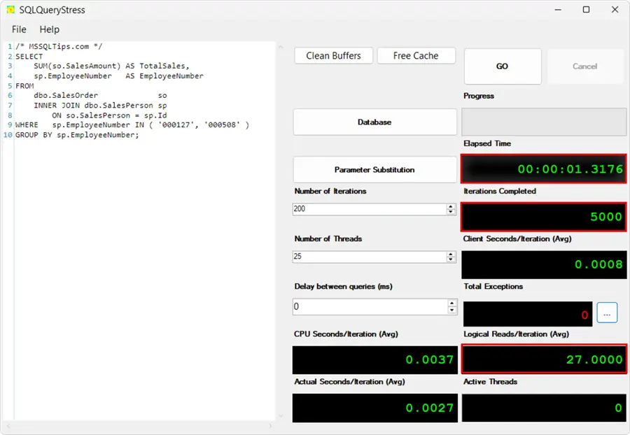 SQLQueryStress Results #2