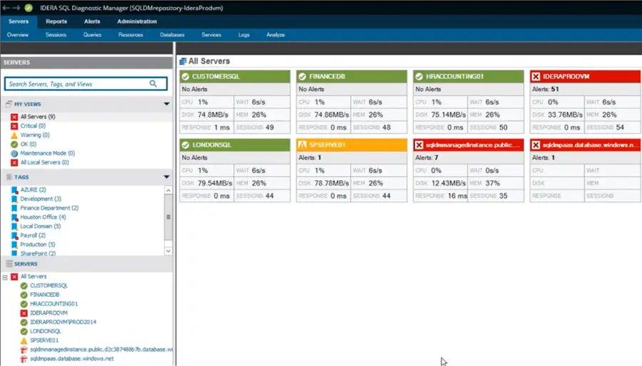 sql diagnostic manager servers
