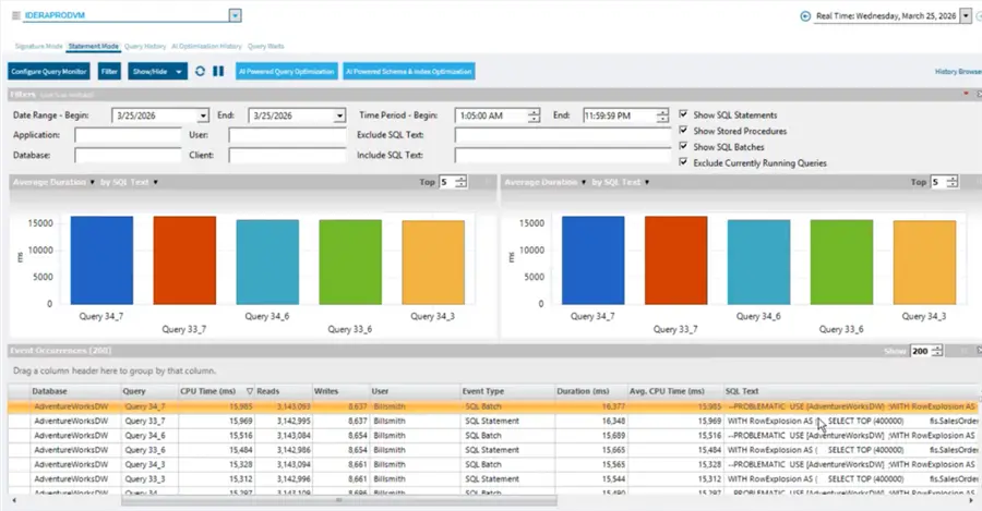 sql diagnostic manager query tuning and recommendations