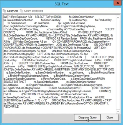 sql diagnostic manager sql text view