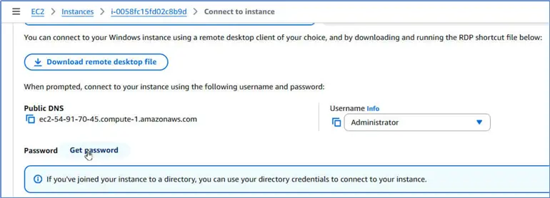 Get password