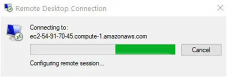 Establishing Remote Desktop Connection