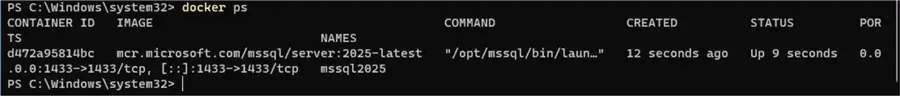List containers in powershell