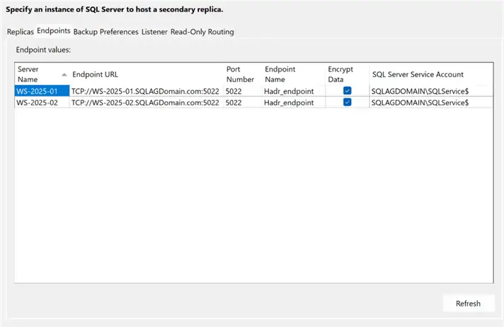 Add Replicas - Endpoints