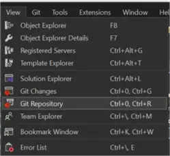 different views for git repsoitory