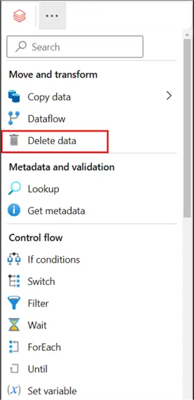 Delete data