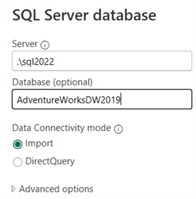 specify database details