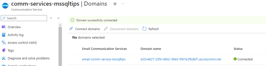 ECS connected successfully to ACS