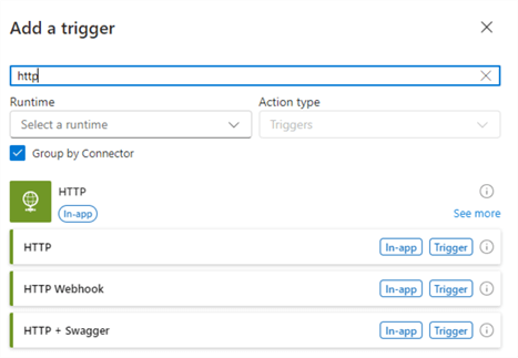 incorrect http trigger