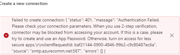 authentication error
