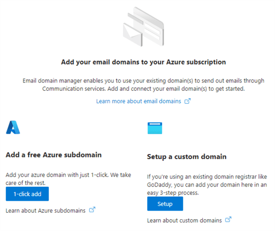 add or create email domain