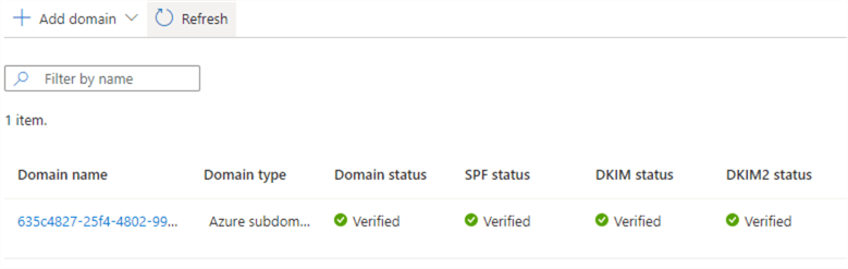 azure subdomain is added